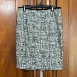 Willi Smith Black and Gray Pencil Skirt